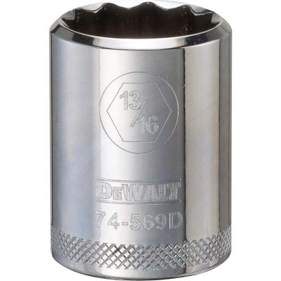 DeWalt 13/16 in. X 1/2 in. drive SAE 12 Point Socket
