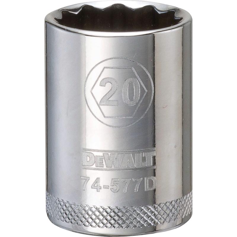 DeWalt 20 mm X 1/2 in. drive Metric 12 Point Socket