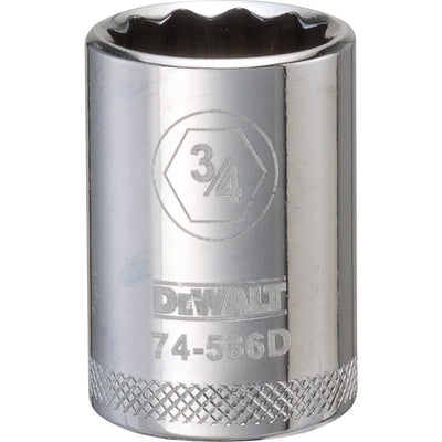 DeWalt 3/4 in. X 1/2 in. drive SAE 12 Point Socket