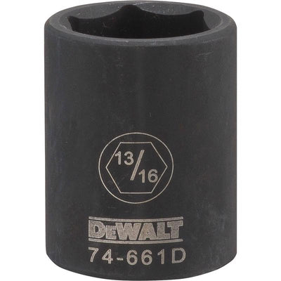 DeWalt 13/16 in. X 1/2 in. drive SAE 6 Point Deep Impact Socket