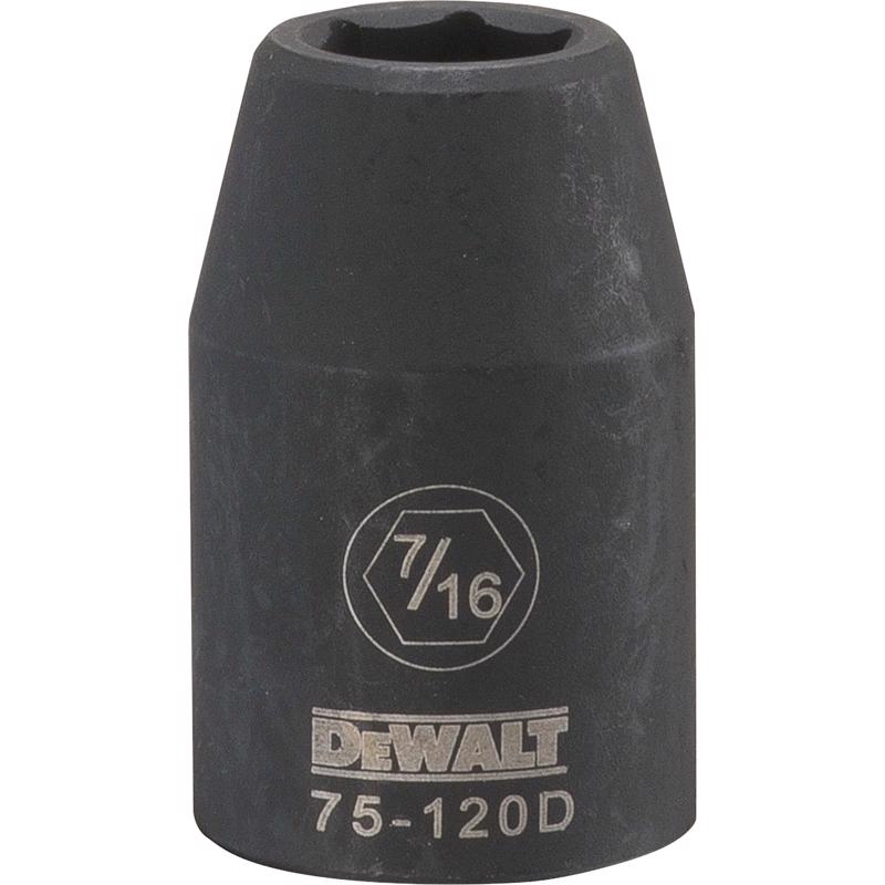DeWalt 7/16 in. X 1/2 in. drive SAE 6 Point Deep Impact Socket