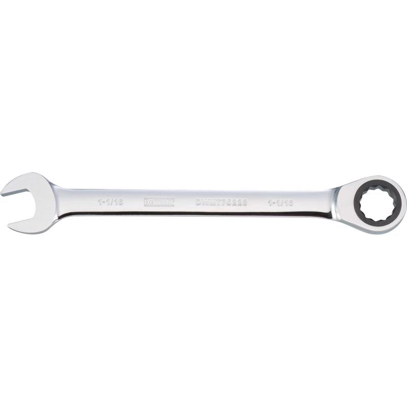 DeWalt 1-1/16 in. X 1-1/16 in. SAE Ratcheting Combination Wrench 14-1/8 in. L