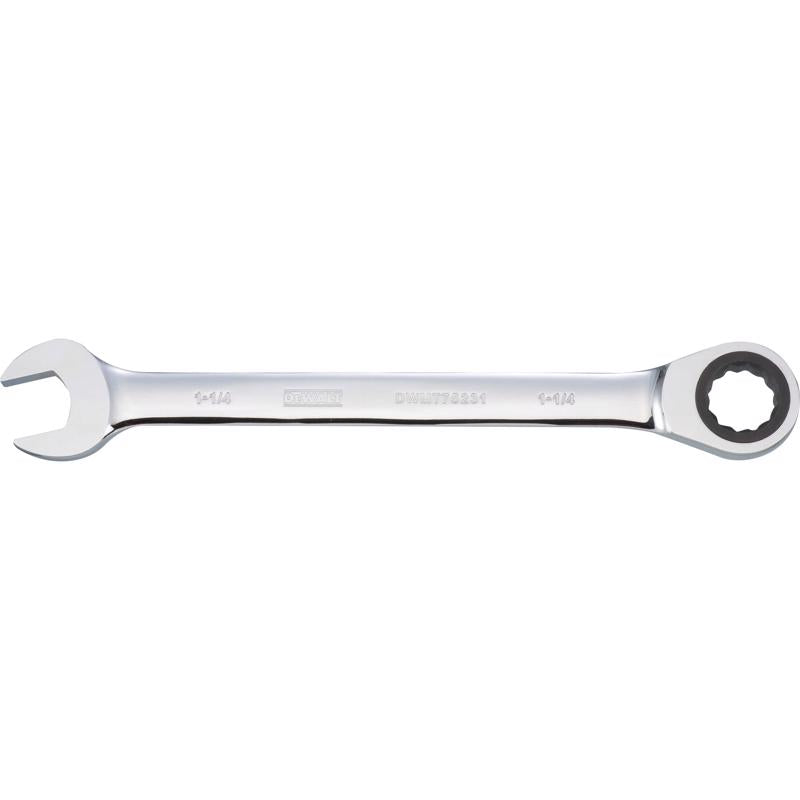 DeWalt 1-1/4 in. X 1-1/4 in. SAE Ratcheting Combination Wrench 16-23/32 in. L