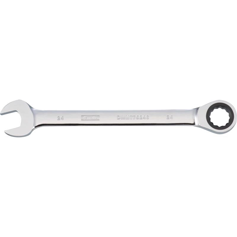 DeWalt 24 mm X 24 mm Metric Ratcheting Combination Wrench 12-25/32 in. L