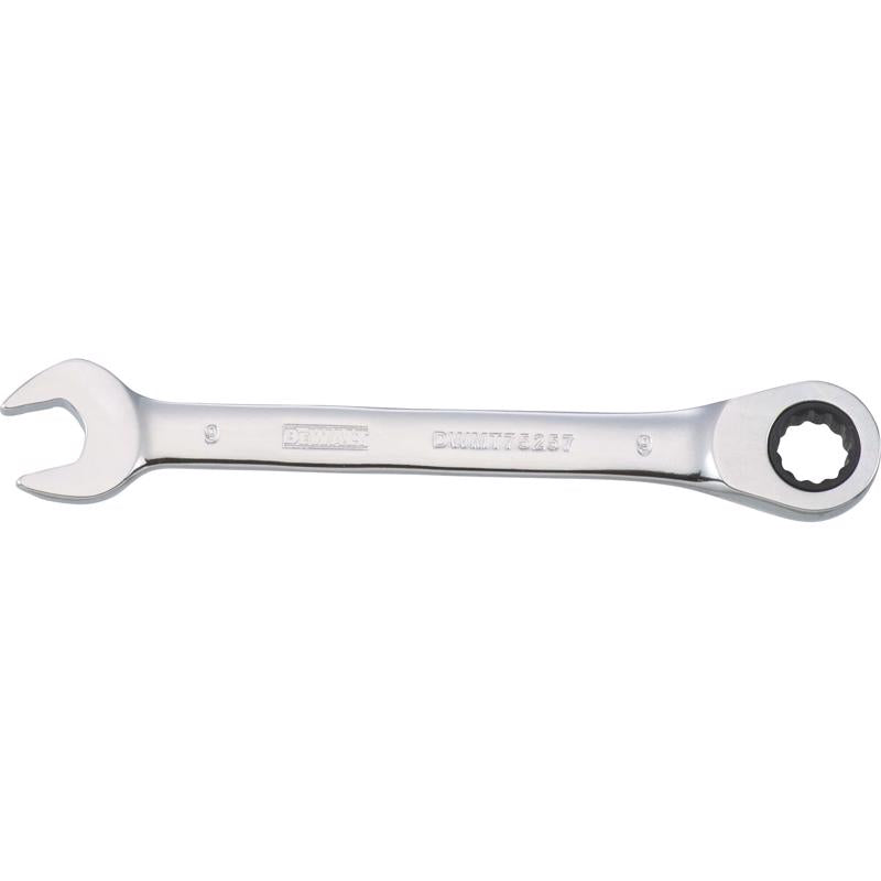 DeWalt 9 mm X 9 mm Metric Ratcheting Combination Wrench 4-27/32 in. L
