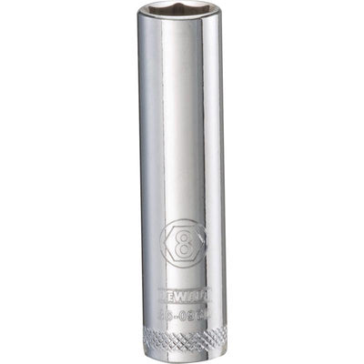 DeWalt 8 mm X 1/4 in. drive Metric 6 Point Deep Socket