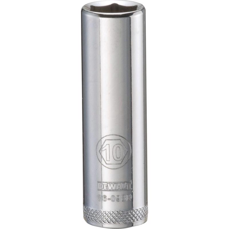 DeWalt 10 mm X 1/4 in. drive Metric 6 Point Deep Socket