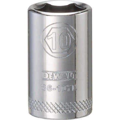 DeWalt 10 mm X 1/4 in. drive Metric 6 Point Socket