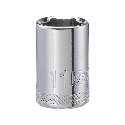 DeWalt 11 mm X 1/4 in. drive Metric 6 Point Socket