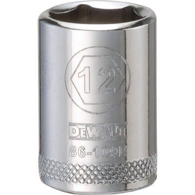 DeWalt 12 mm X 1/4 in. drive Metric 6 Point Socket