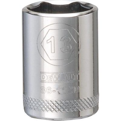 DeWalt 13 mm X 1/4 in. drive Metric 6 Point Socket