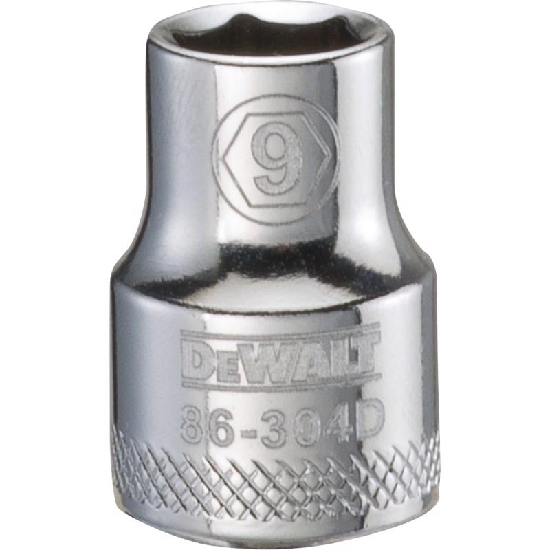 DeWalt 9 mm X 3/8 in. drive Metric 6 Point Socket