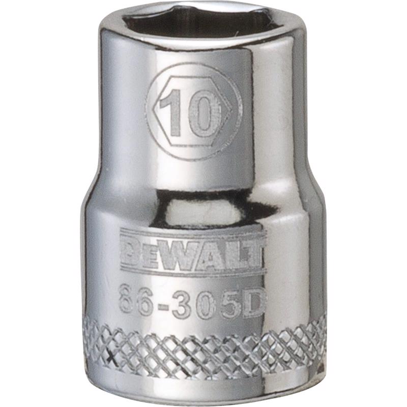 DeWalt 10 mm X 3/8 in. drive Metric 6 Point Socket
