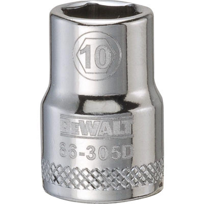 DeWalt 10 mm X 3/8 in. drive Metric 6 Point Socket
