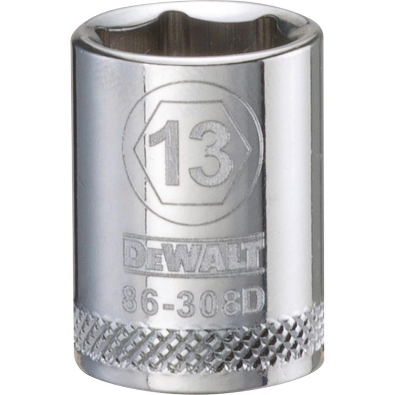 DeWalt 13 mm X 3/8 in. drive Metric 6 Point Socket