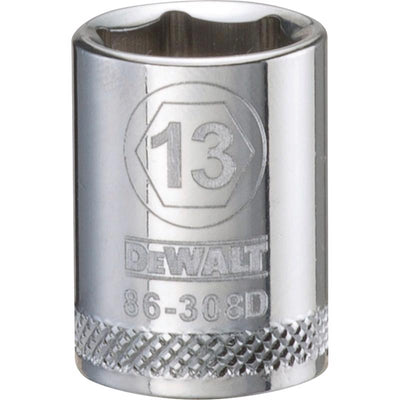 DeWalt 13 mm X 3/8 in. drive Metric 6 Point Socket