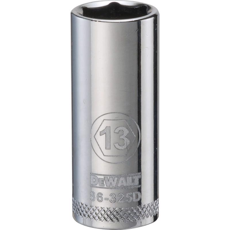 DeWalt 13 mm X 3/8 in. drive Metric 6 Point Deep Socket