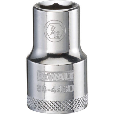 DeWalt 7/16 in. X 1/2 in. drive SAE 6 Point Socket