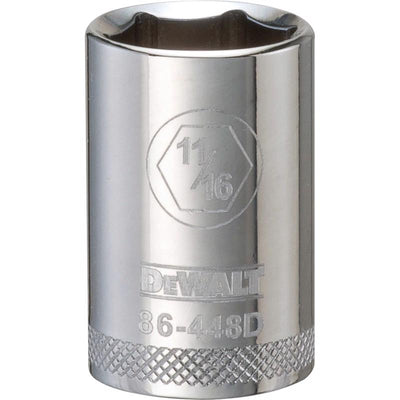 DeWalt 11/16 in. X 1/2 in. drive SAE 6 Point Socket