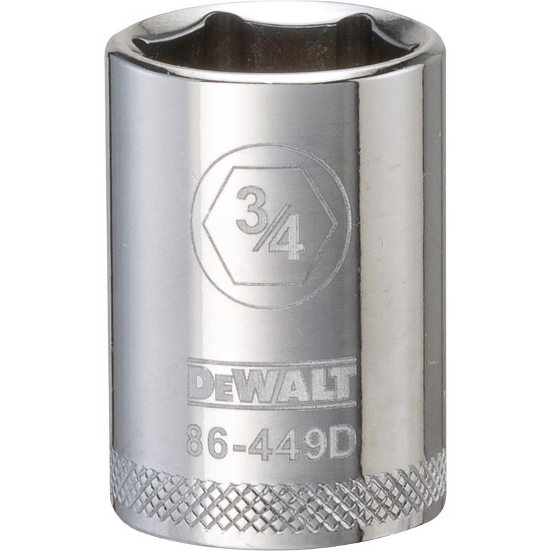 DeWalt 3/4 in. X 1/2 in. drive SAE 6 Point Socket