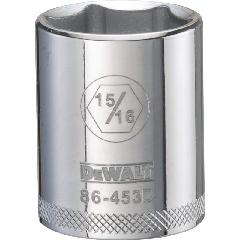 DeWalt 15/16 in. X 1/2 in. drive SAE 6 Point Socket