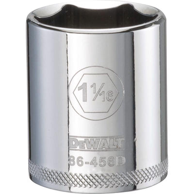 DeWalt 1-1/16 in. X 1/2 in. drive SAE 6 Point Socket