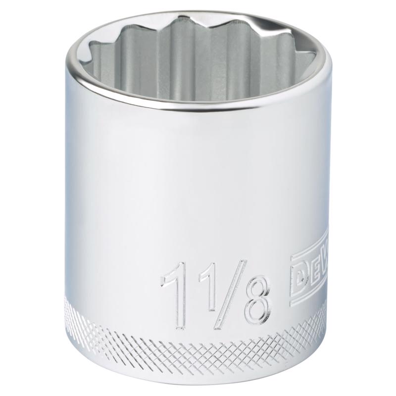DeWalt 1-1/8 in. X 1/2 in. drive SAE 12 Point Socket