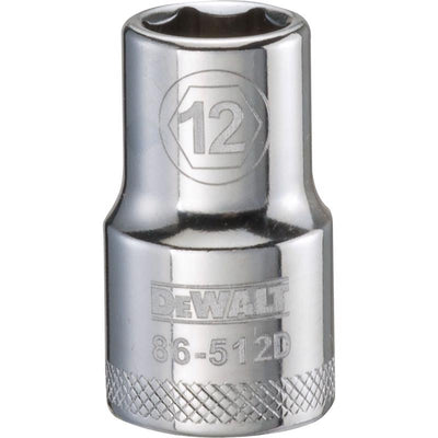 DeWalt 12 mm X 1/2 in. drive Metric 6 Point Socket