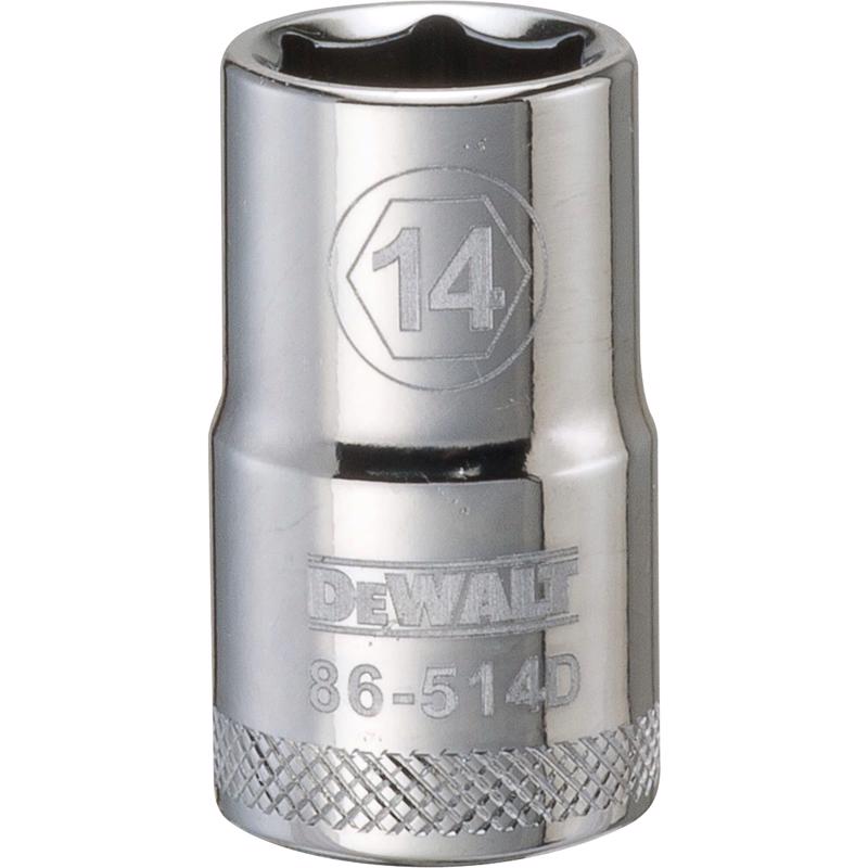 DeWalt 14 mm X 1/2 in. drive Metric 6 Point Socket