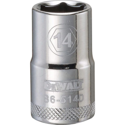 DeWalt 14 mm X 1/2 in. drive Metric 6 Point Socket