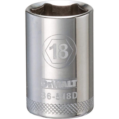 DeWalt 18 mm X 1/2 in. drive Metric 6 Point Socket