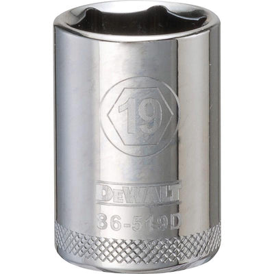 DeWalt 19 mm X 1/2 in. drive Metric 6 Point Socket