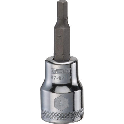 DeWalt 4 mm X 3/8 in. drive Metric Hex Bit Socket