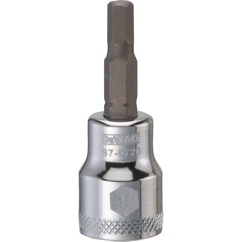 DeWalt 5 mm X 3/8 in. drive Metric Hex Bit Socket