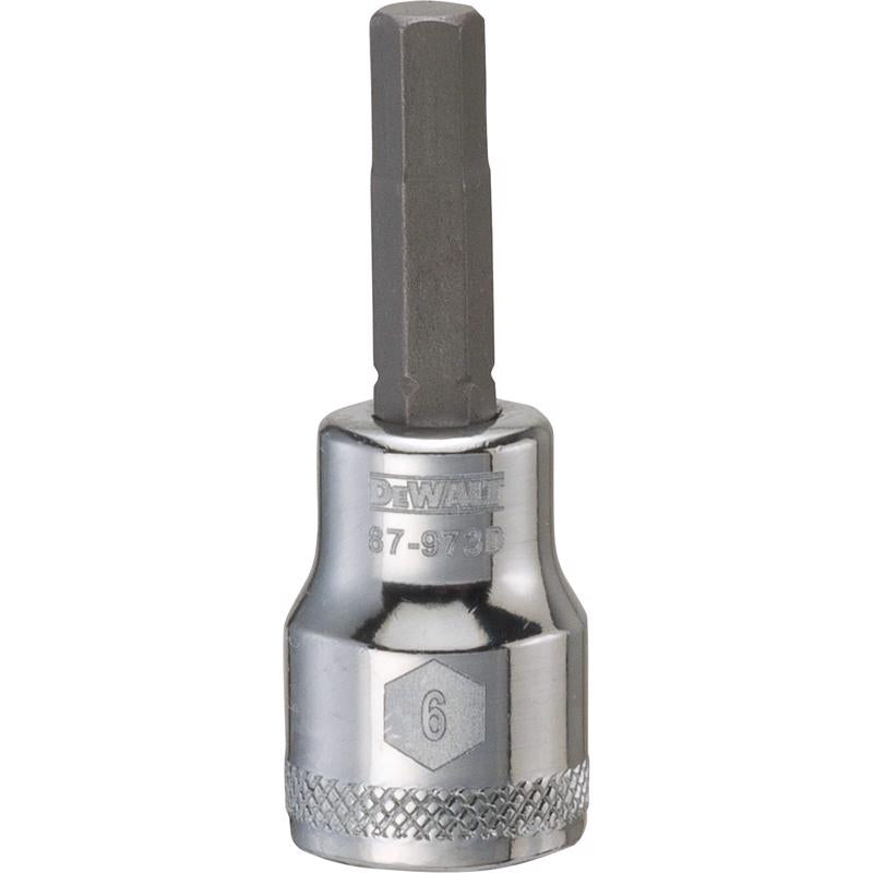DeWalt 6 mm X 3/8 in. drive Metric Hex Bit Socket