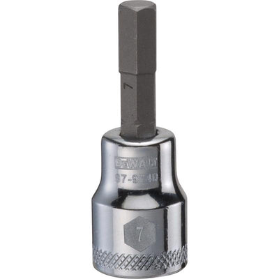 DeWalt 7 mm X 3/8 in. drive Metric Hex Bit Socket