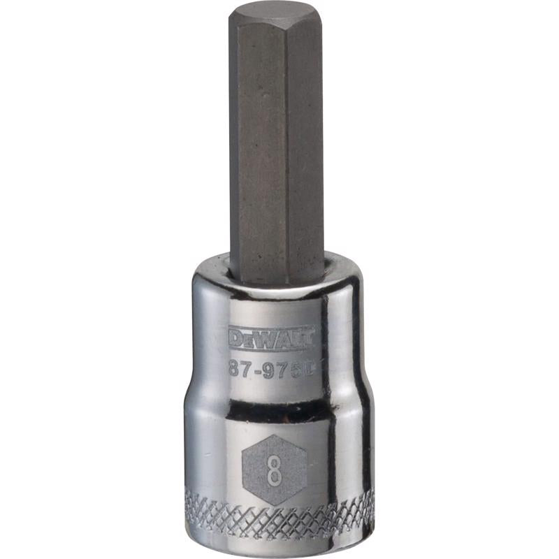 DeWalt 8 mm X 3/8 in. drive Metric Hex Bit Socket