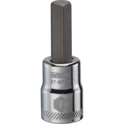 DeWalt 8 mm X 3/8 in. drive Metric Hex Bit Socket