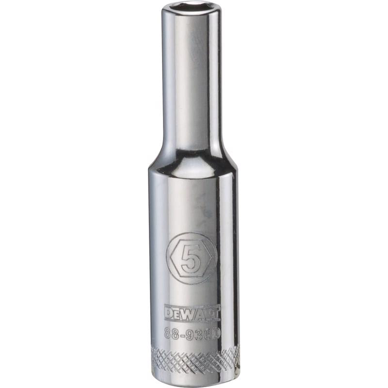 DeWalt 5 mm X 1/4 in. drive Metric 6 Point Deep Socket