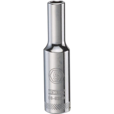 DeWalt 5 mm X 1/4 in. drive Metric 6 Point Deep Socket