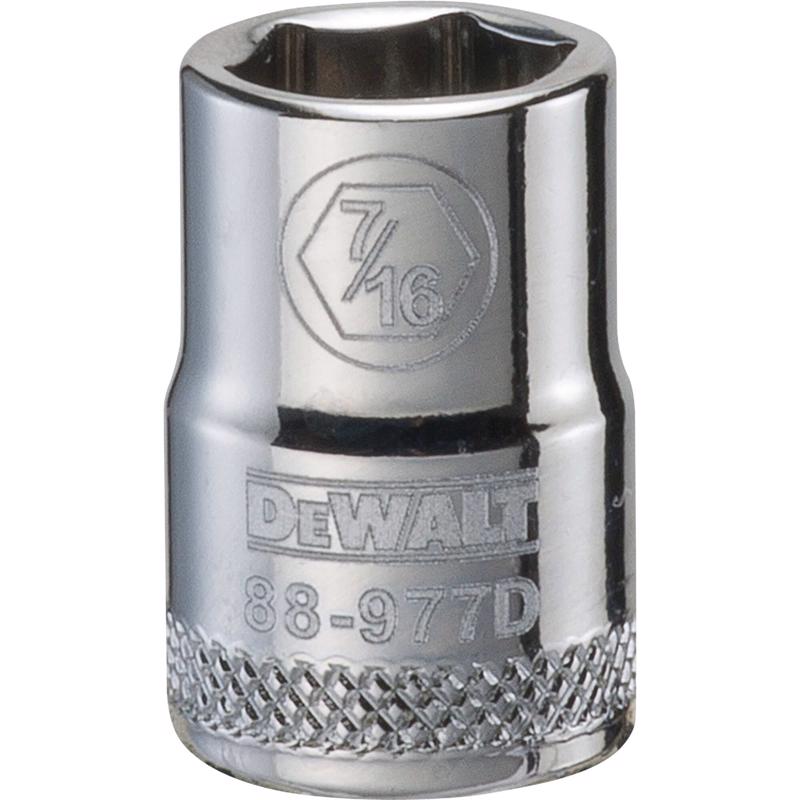 DeWalt 7/16 in. X 3/8 in. drive SAE 6 Point Socket