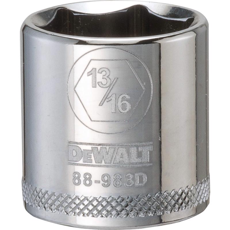 DeWalt 13/16 in. X 3/8 in. drive SAE 6 Point Socket