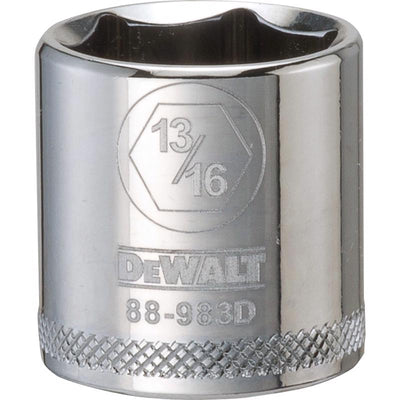 DeWalt 13/16 in. X 3/8 in. drive SAE 6 Point Socket