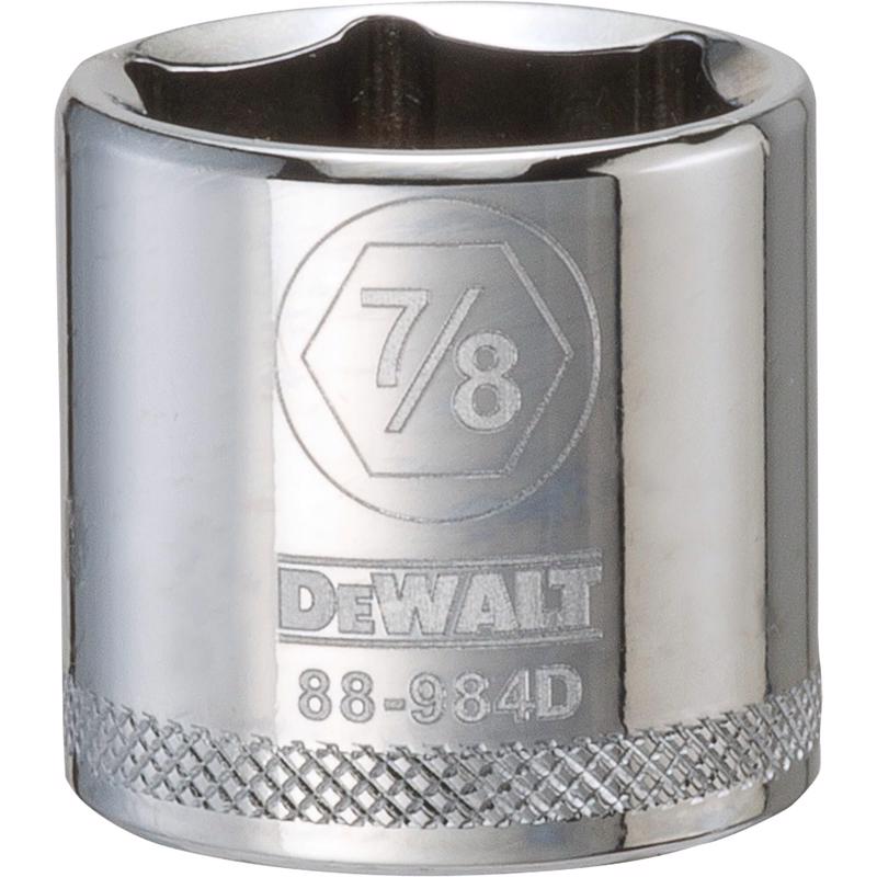 DeWalt 7/8 in. X 3/8 in. drive SAE 6 Point Socket