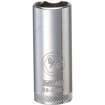 DeWalt 9/16 in. X 3/8 in. drive SAE 6 Point Deep Socket