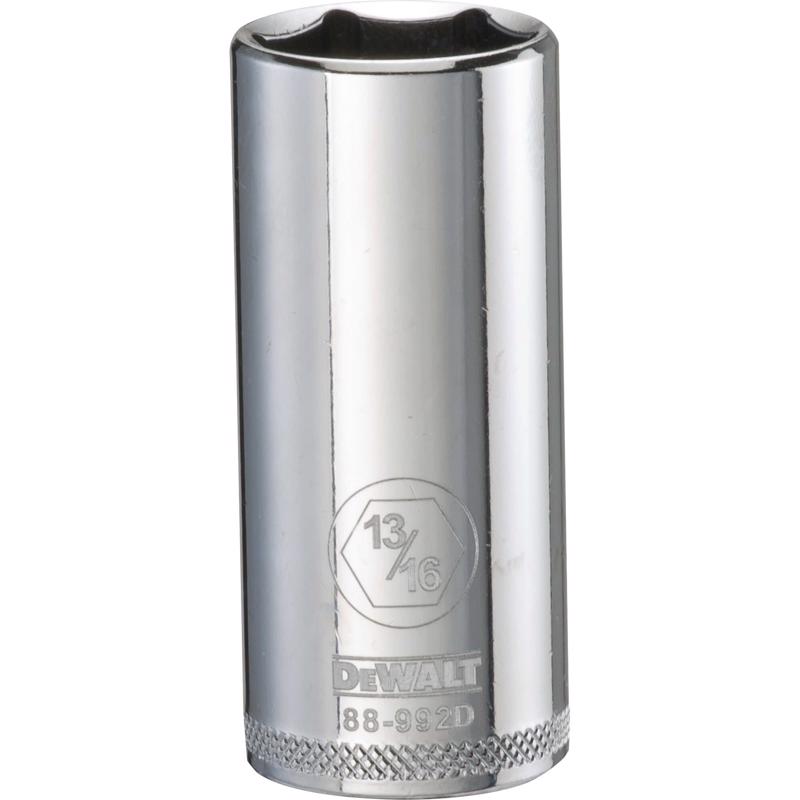 DeWalt 13/16 in. X 3/8 in. drive SAE 6 Point Deep Socket