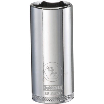 DeWalt 13/16 in. X 3/8 in. drive SAE 6 Point Deep Socket