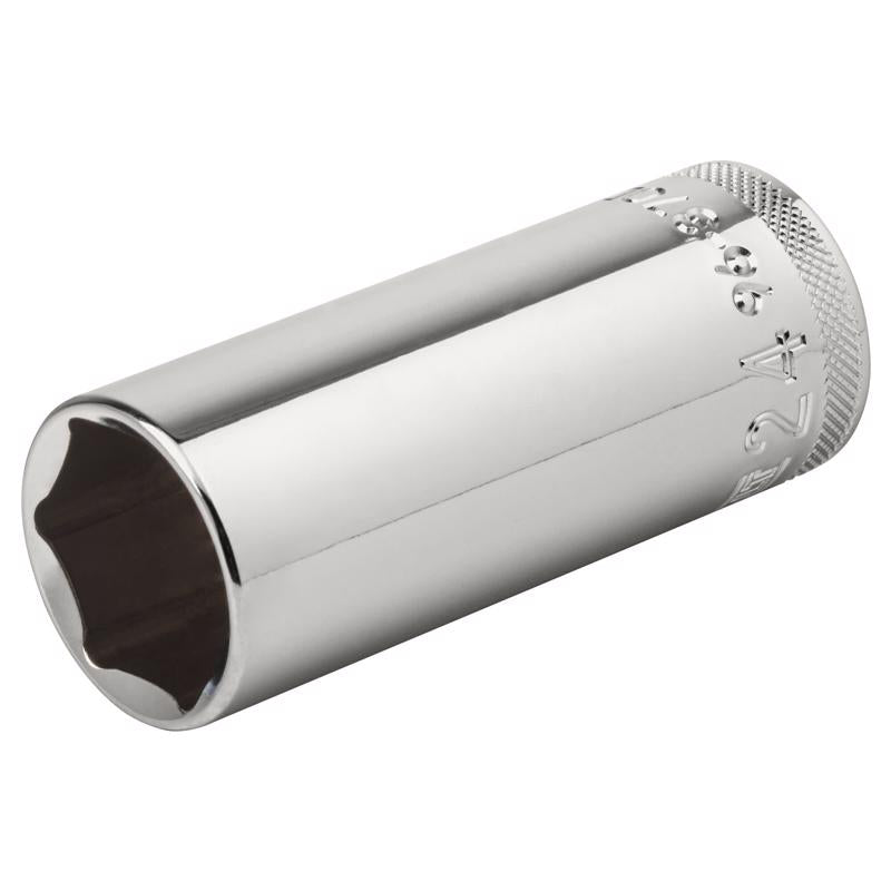 DeWalt 24 mm X 1/2 in. drive Metric 6 Point Deep Socket