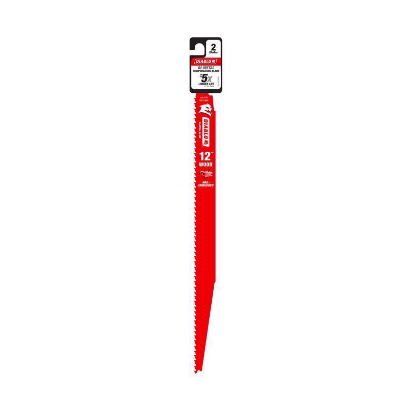Diablo 12 in. Bi-Metal Reciprocating Saw Blade 4/6 TPI