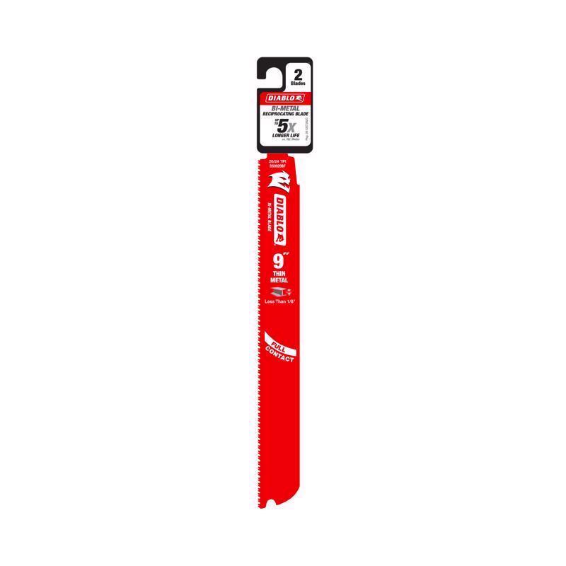 Diablo 9 in. Bi-Metal Reciprocating Saw Blade 24 TPI